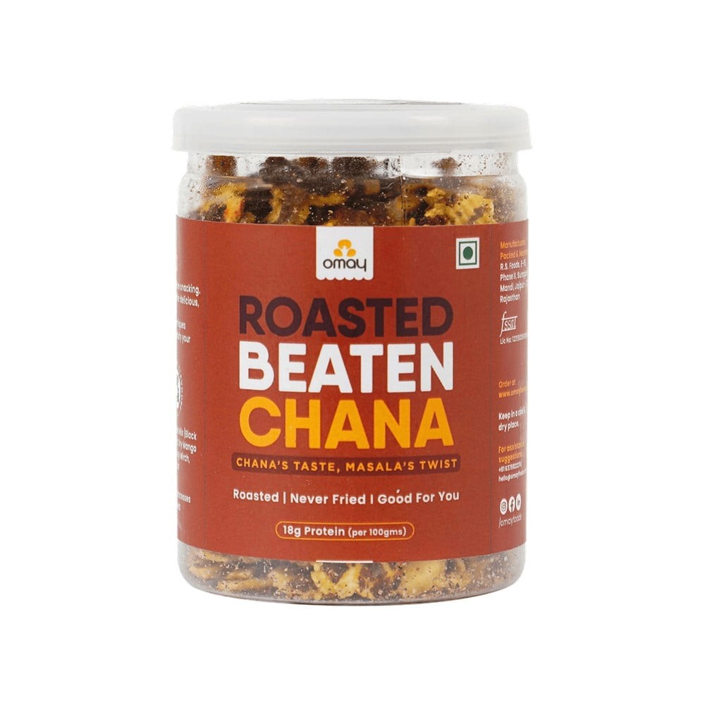 Omay Foods Roasted Chana Jor (Beaten Chana)