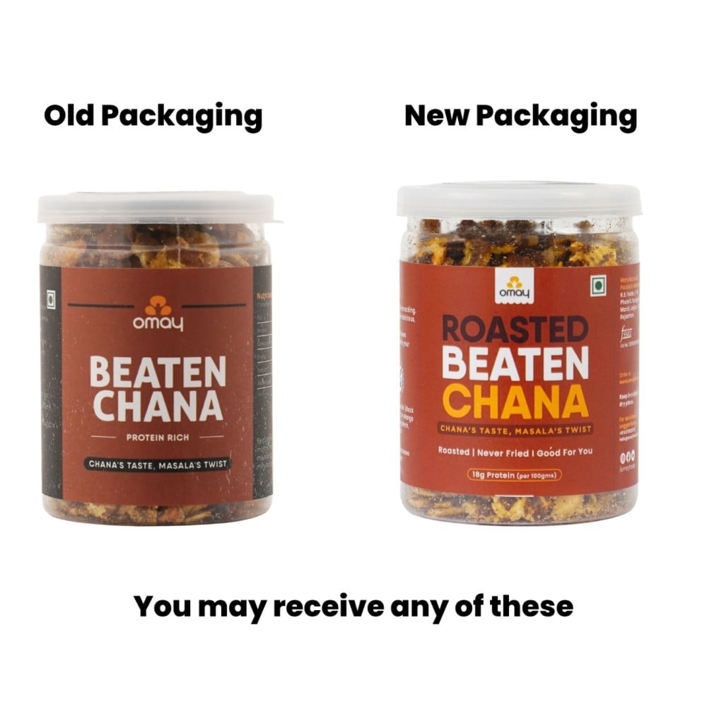 Omay Foods Roasted Chana Jor (Beaten Chana)