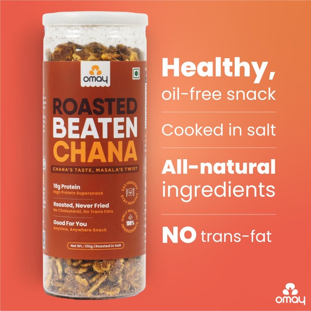 Omay Foods Roasted Chana Jor (Beaten Chana)