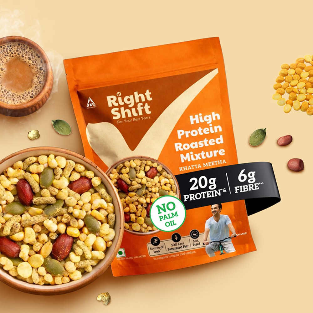 Right Shift 20g Protein Roasted Mix - Khatta Meetha