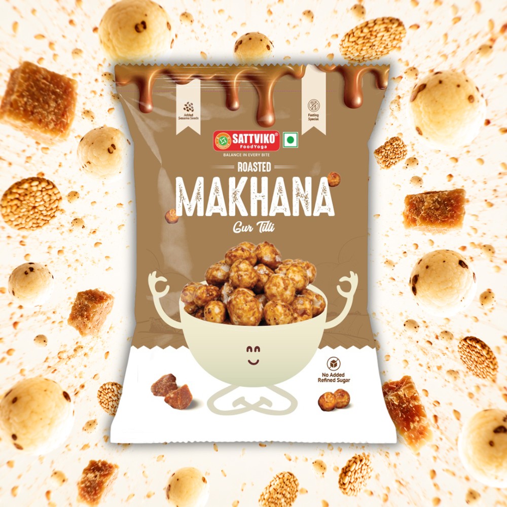 Sattviko Gur(Jaggery) Roasted Flavoured Makhana