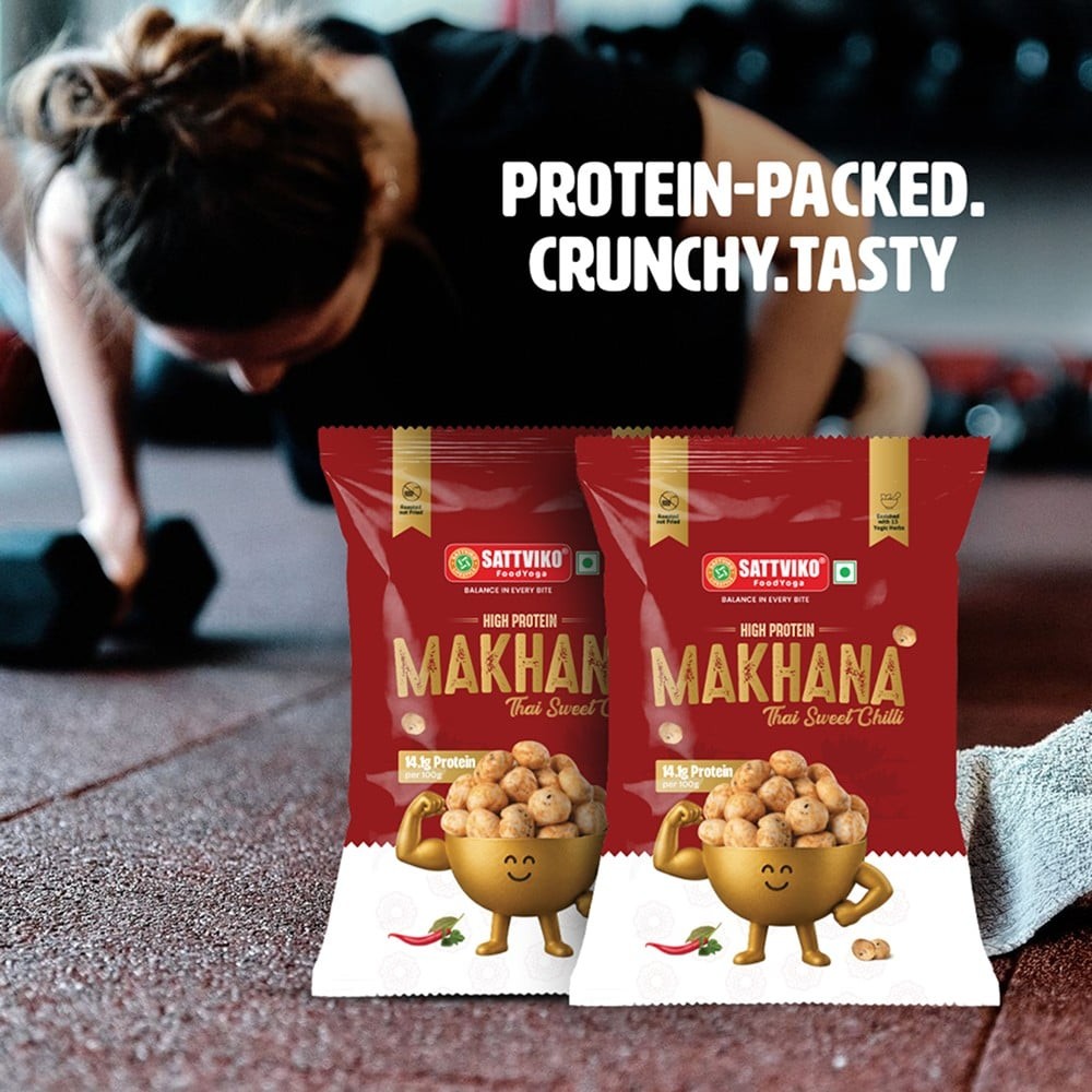 Sattviko High Protein Sweet Chilli Roasted Flavoured Makhana