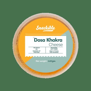 Snackible Cheese Dosa Khakhra