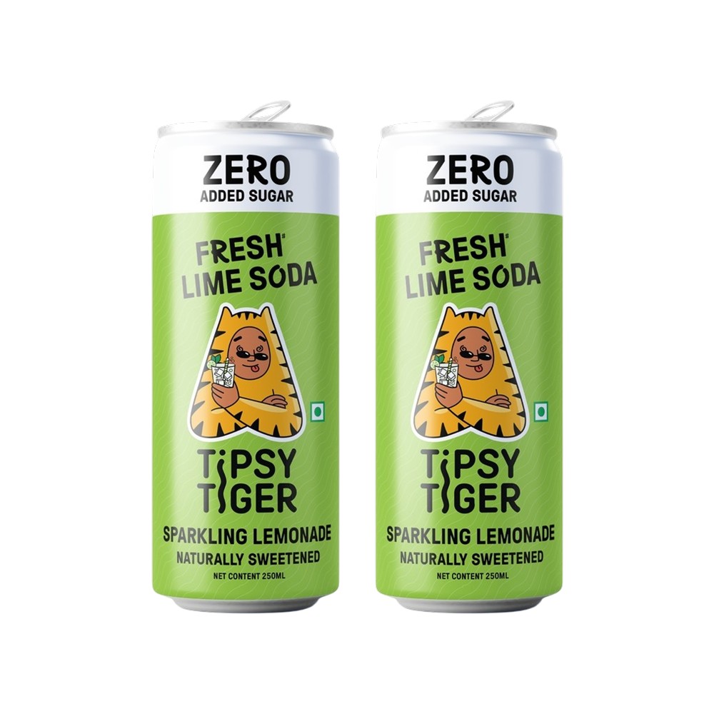 Tipsy Tiger Zero Sugar Fresh Lime Soda Sparkling Lemonade