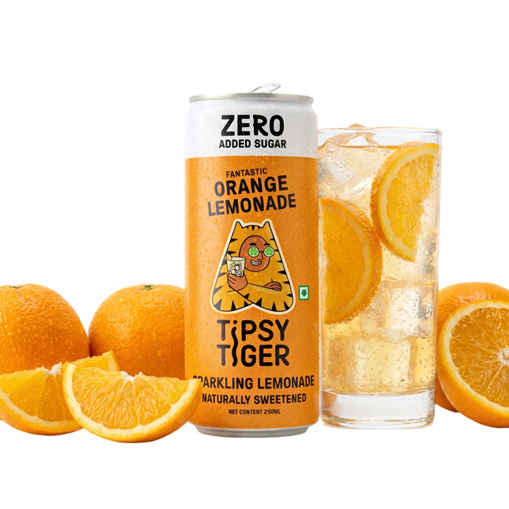 Tipsy Tiger Zero Sugar Orange Sparkling Lemonade