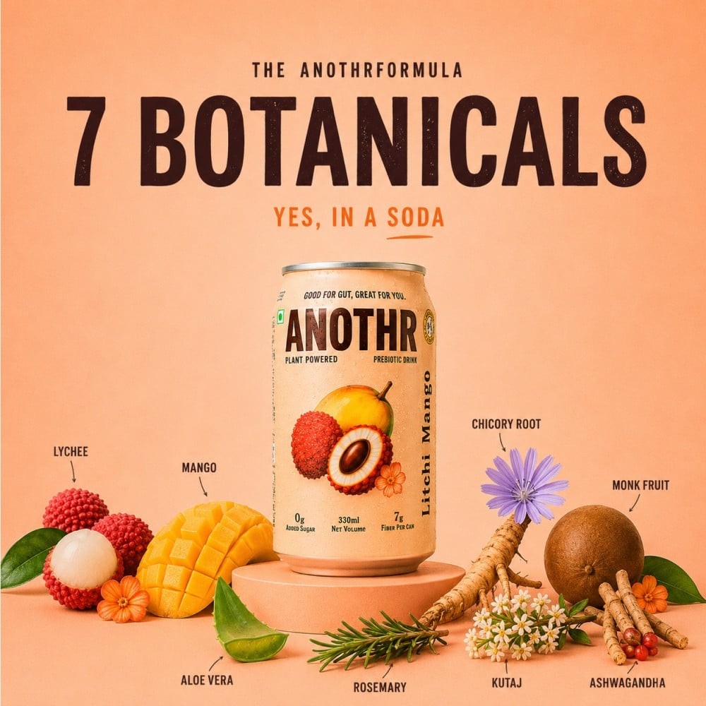 Anothr Plant Based Prebiotic Soda (Litchi Mango)