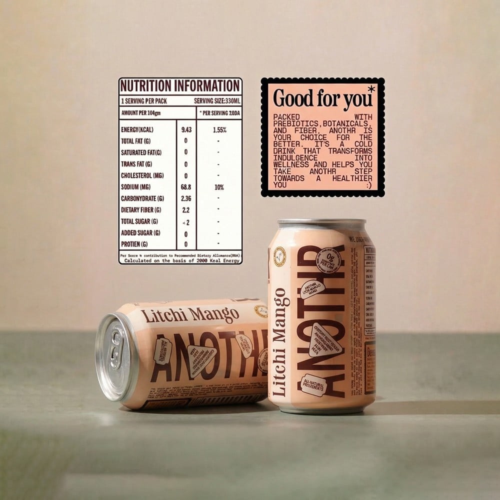 Anothr Plant Based Prebiotic Soda (Litchi Mango)