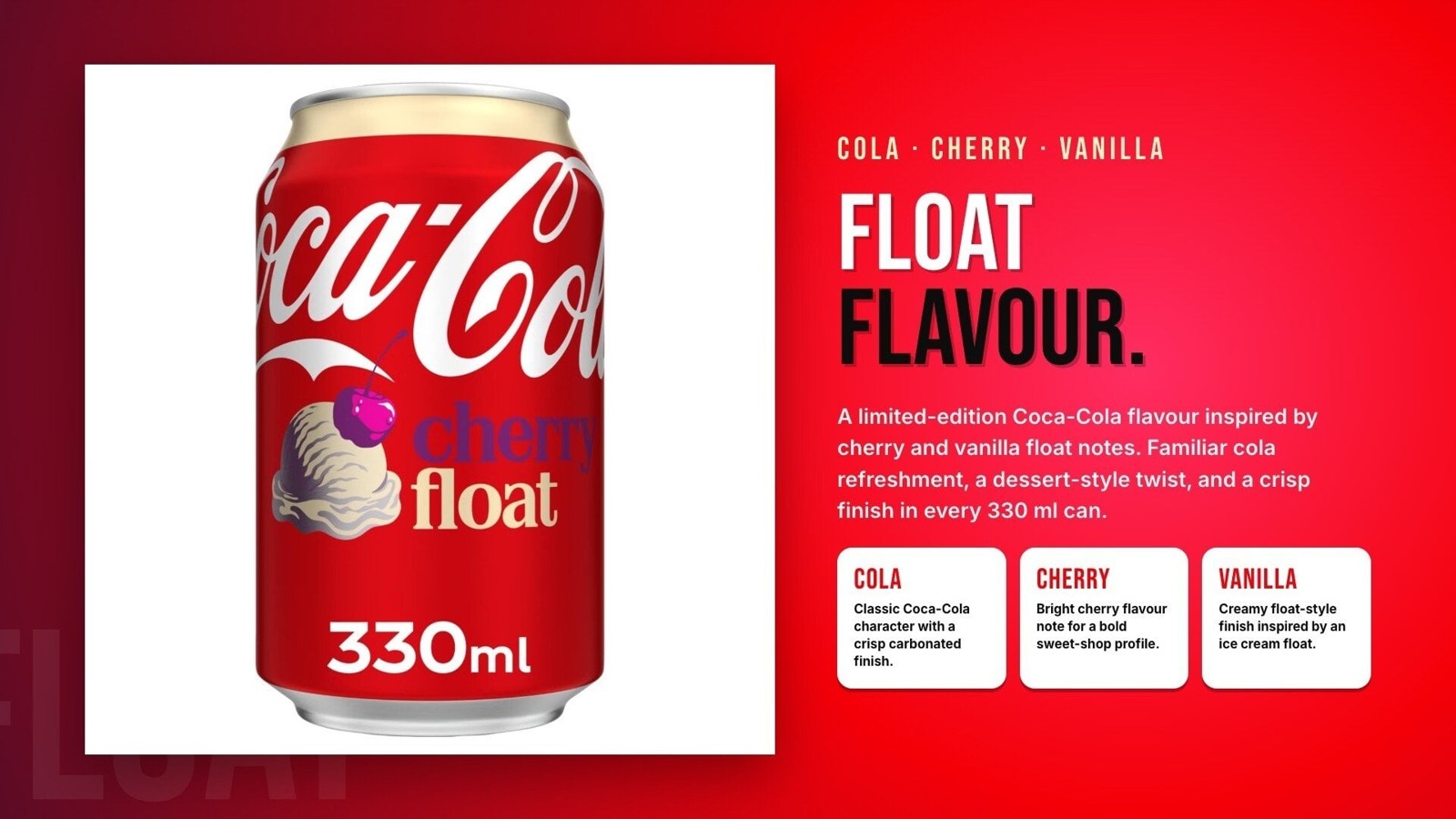 Coca-Cola Cherry Float Cola Soft Drink
