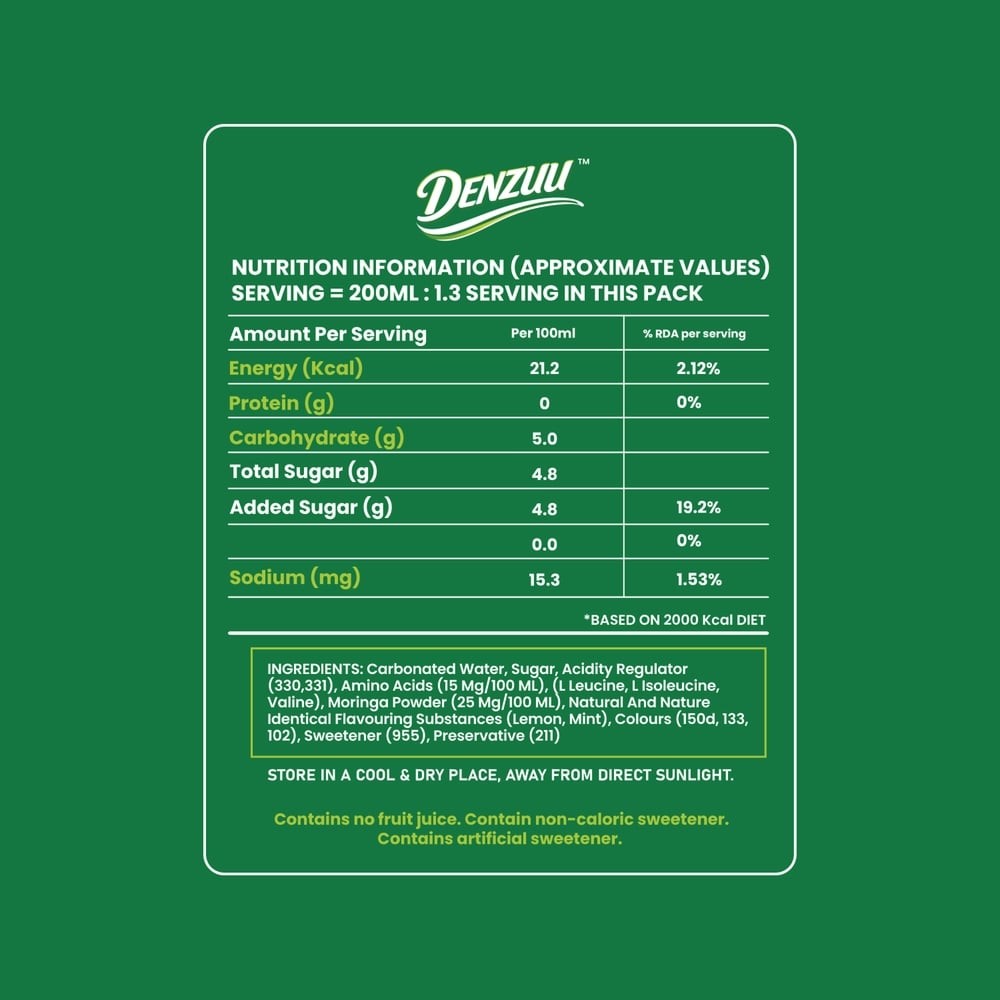 Denzuu Mojito Soft Drink with Moringa Extract