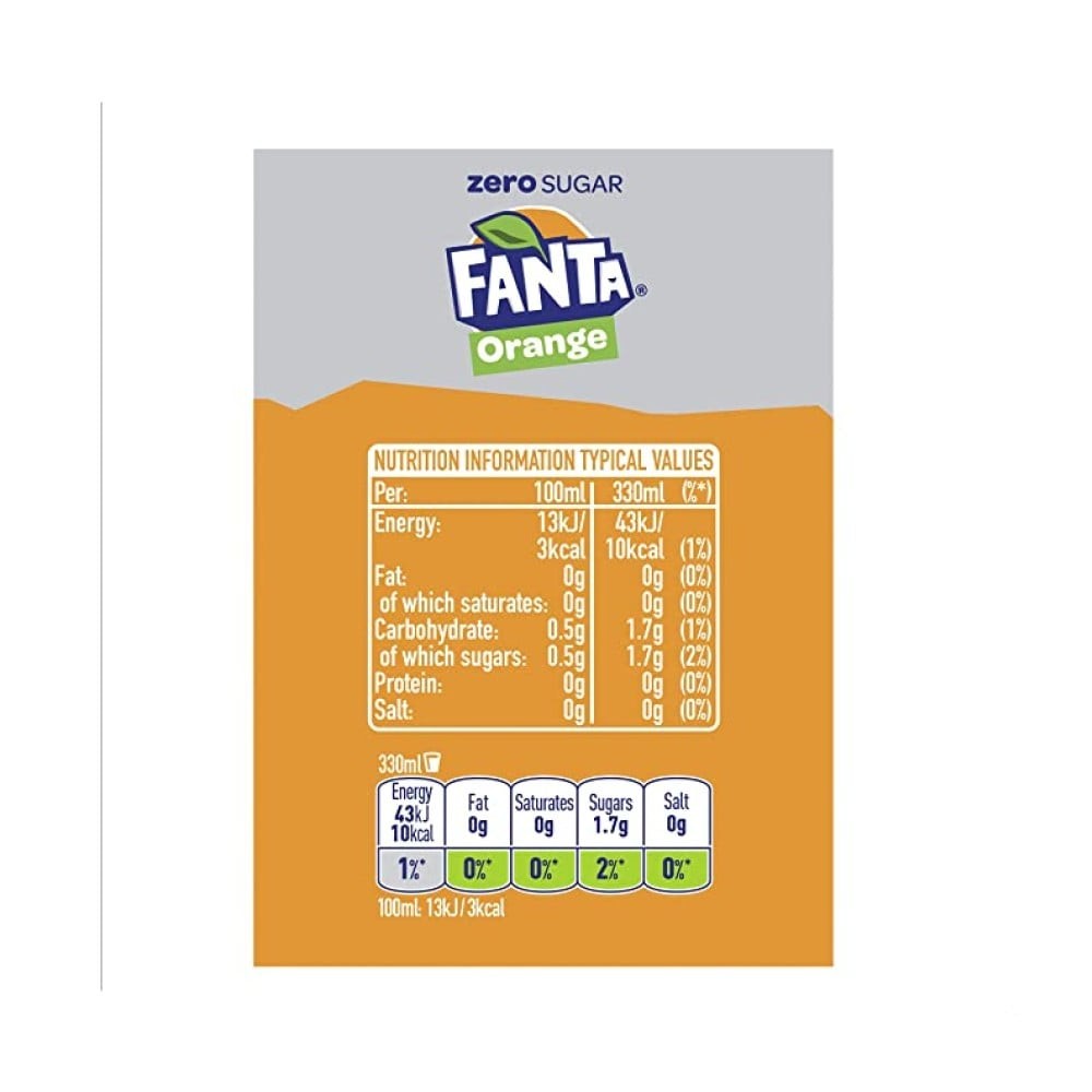 Fanta Orange Zero Sugar Soft Drink
