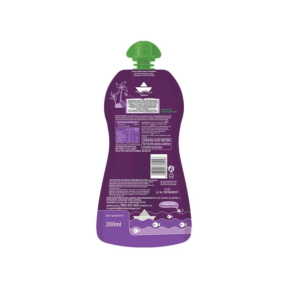 Paper Boat Jamun, Fruit Juice (Zero Added Sugar, Low Calorie)