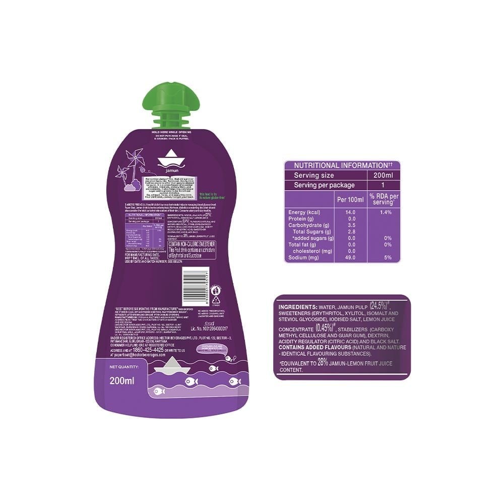 Paper Boat Jamun, Fruit Juice (Zero Added Sugar, Low Calorie)