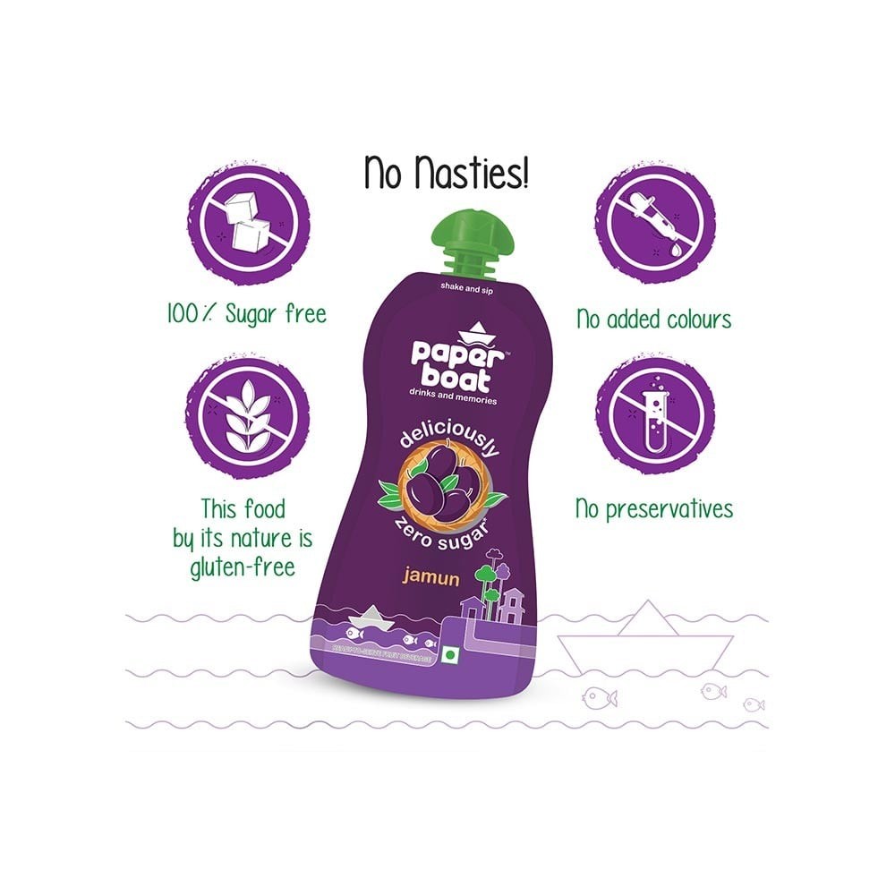 Paper Boat Jamun, Fruit Juice (Zero Added Sugar, Low Calorie)