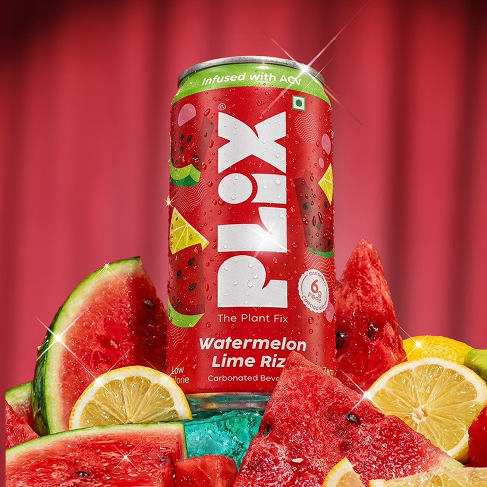 Plix Watermelon Lime Rizz Prebiotic Soda
