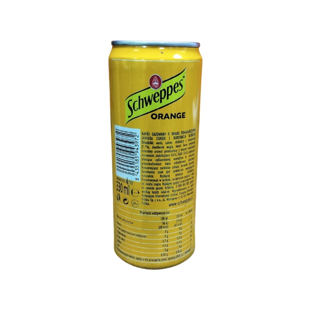 Schweppes Orange Flavor Soft Drink