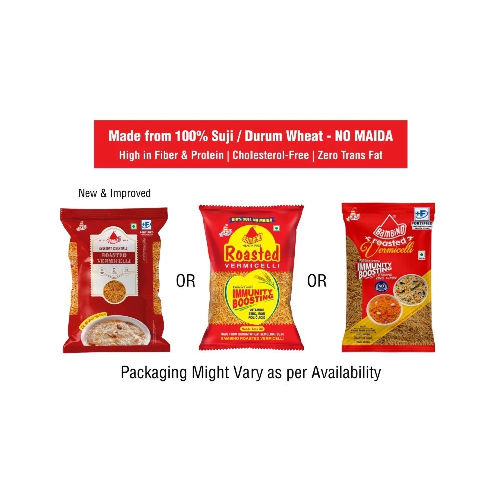 Bambino 100% Suji, No Maida Roasted Vermicelli